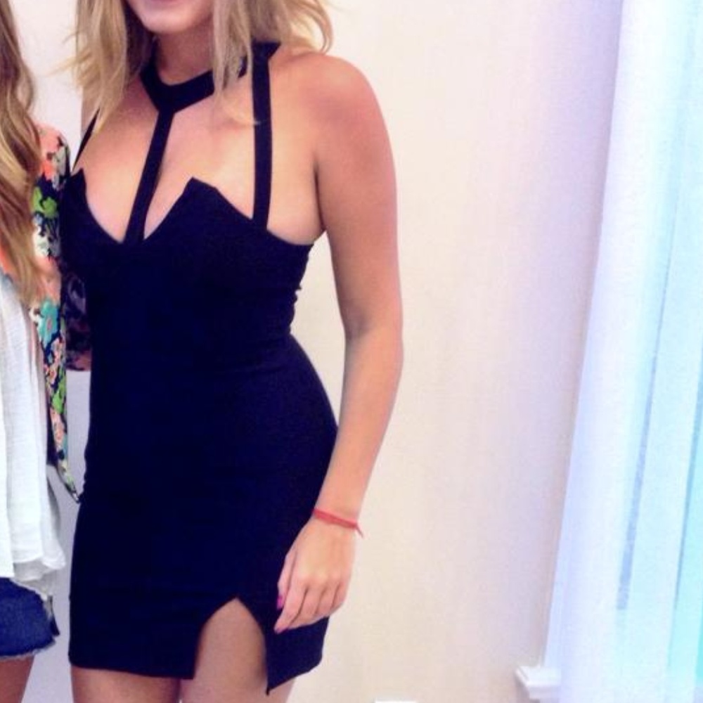 Nasty Gal Black Bodycon HOT Cage Dress